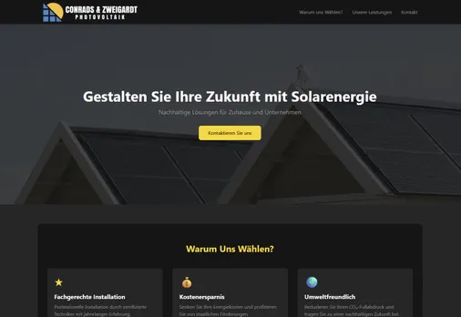 Website-Projekt: CZ Photovoltaik GmbH