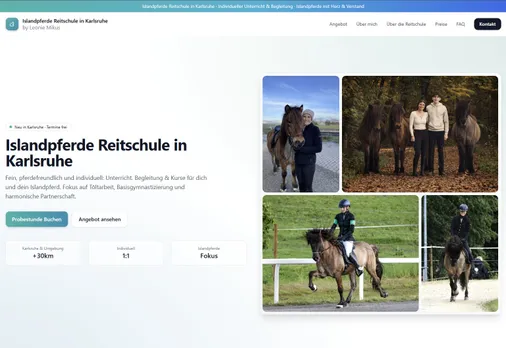 Website-Projekt: Islandpferde Karlsruhe